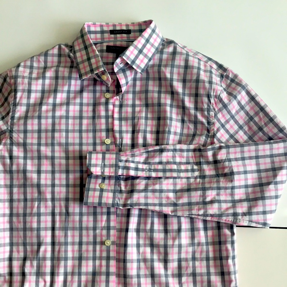 Banana Republic Button Down Pink & Blue Shirt